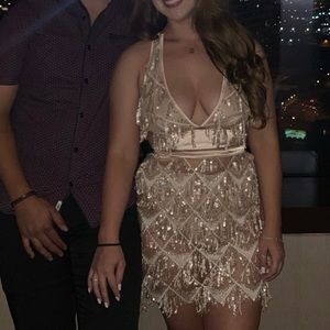 Nude/champagne dress